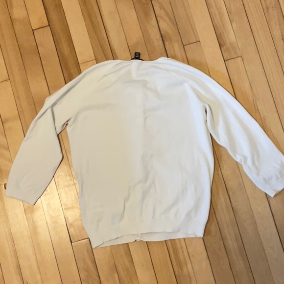 White cardigan, 3/4 length sleeves, vintage style - Picture 3 of 5